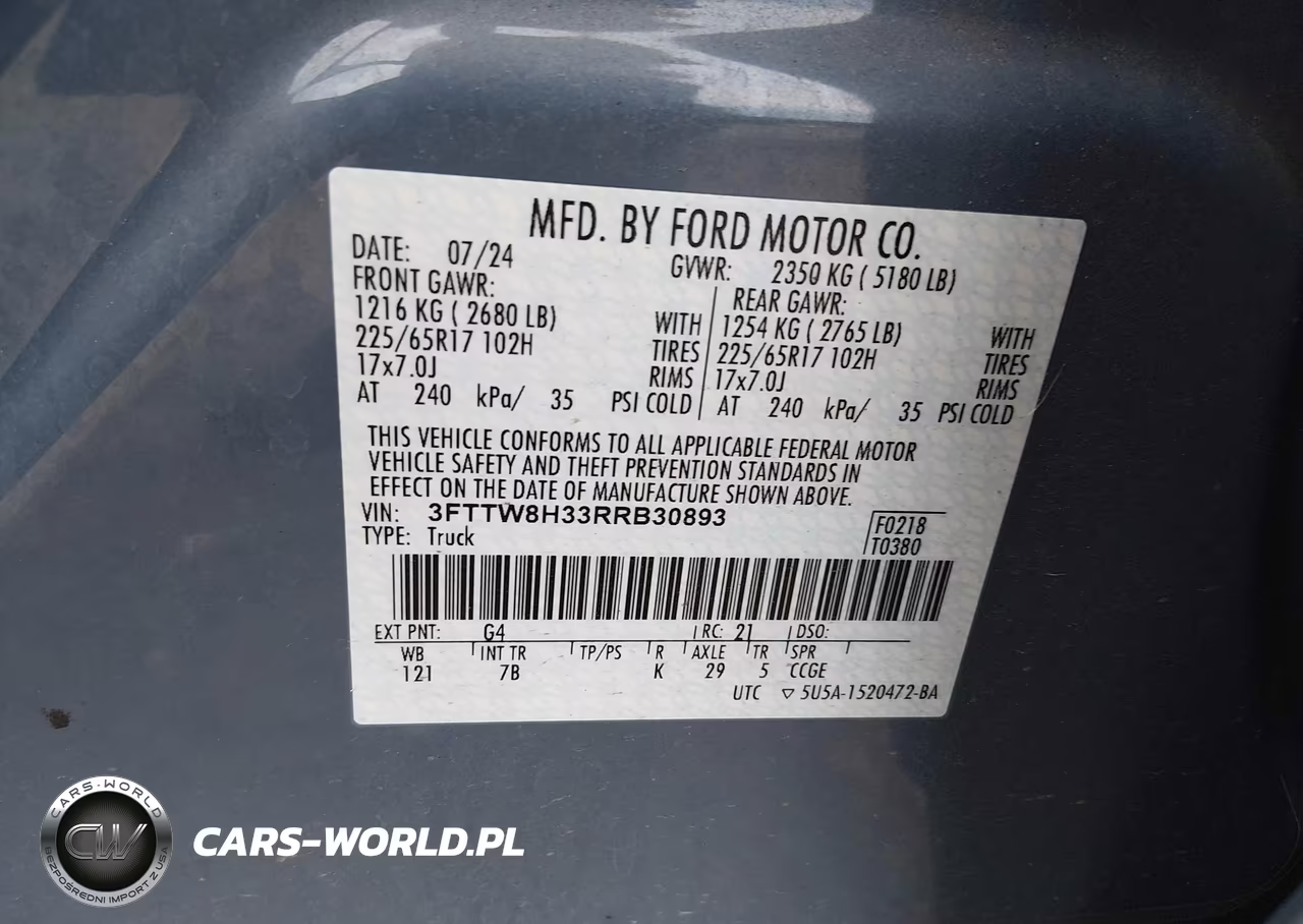 2024 Ford Maverick Xlt VIN:3FTTW8H33RRB30893 - 9