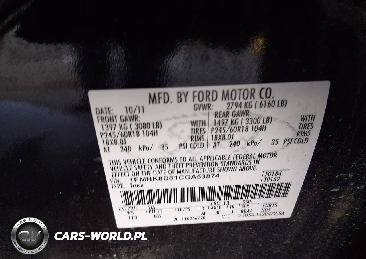2012 Ford Explorer Xlt VIN:1FMHK8D81CGA53874 - 9