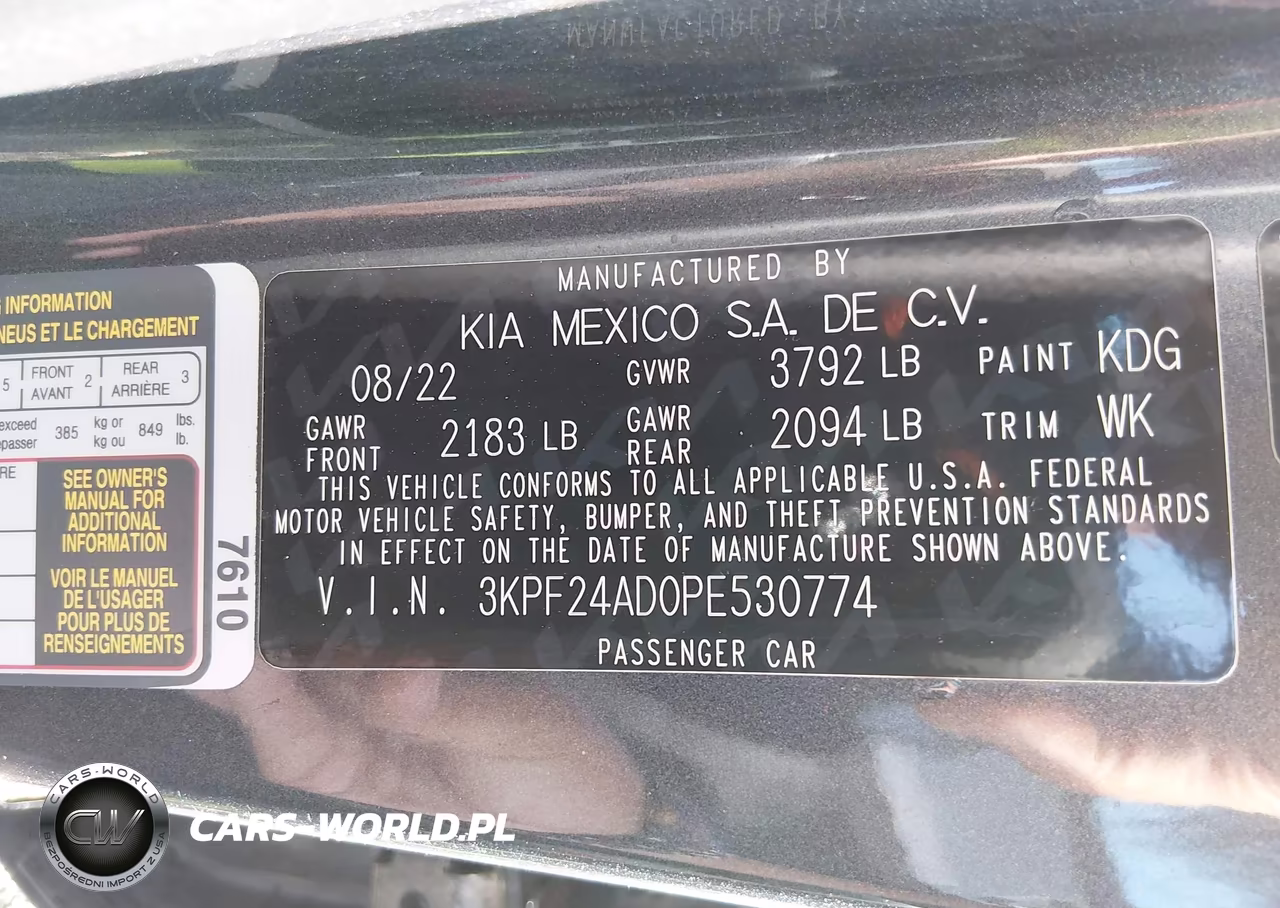 2023 Kia Forte Lxs VIN:3KPF24AD0PE530774 - 9