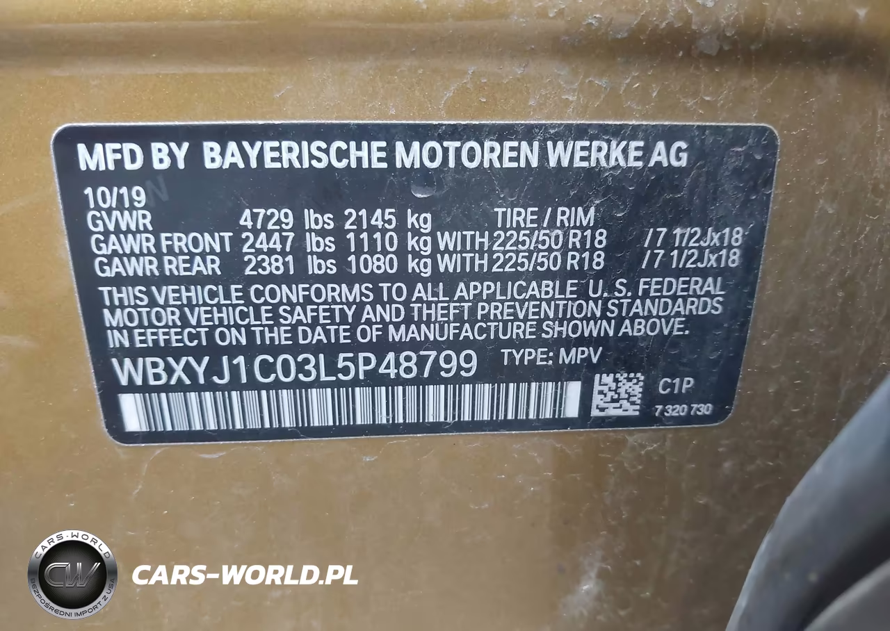 2020 BMW X2 xDrive28I VIN:WBXYJ1C03L5P48799 - 9