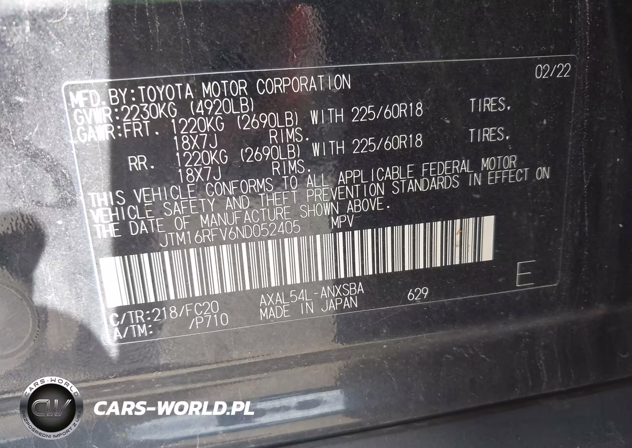2022 Toyota Rav4 Hybrid Se VIN:JTM16RFV6ND052405 - 9