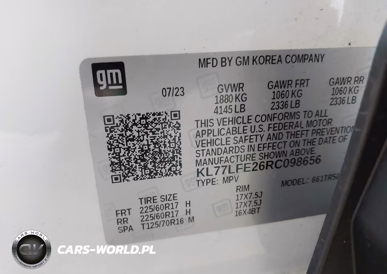 2024 Chevrolet Trax Fwd Sp VIN:KL77LFE26RC098656 - 9
