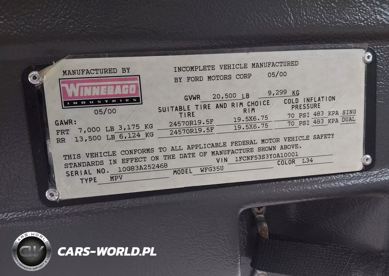 2000 Ford F550 Super Duty Stripped Chass VIN:1FCNF53S3Y0A10001 - 9