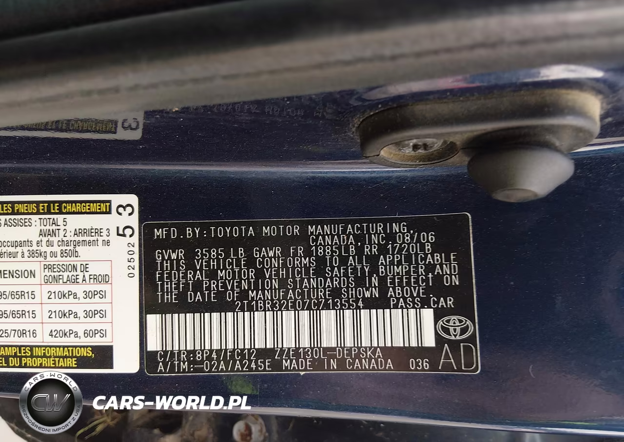 2007 Toyota Corolla S VIN:2T1BR32E07C713554 - 9