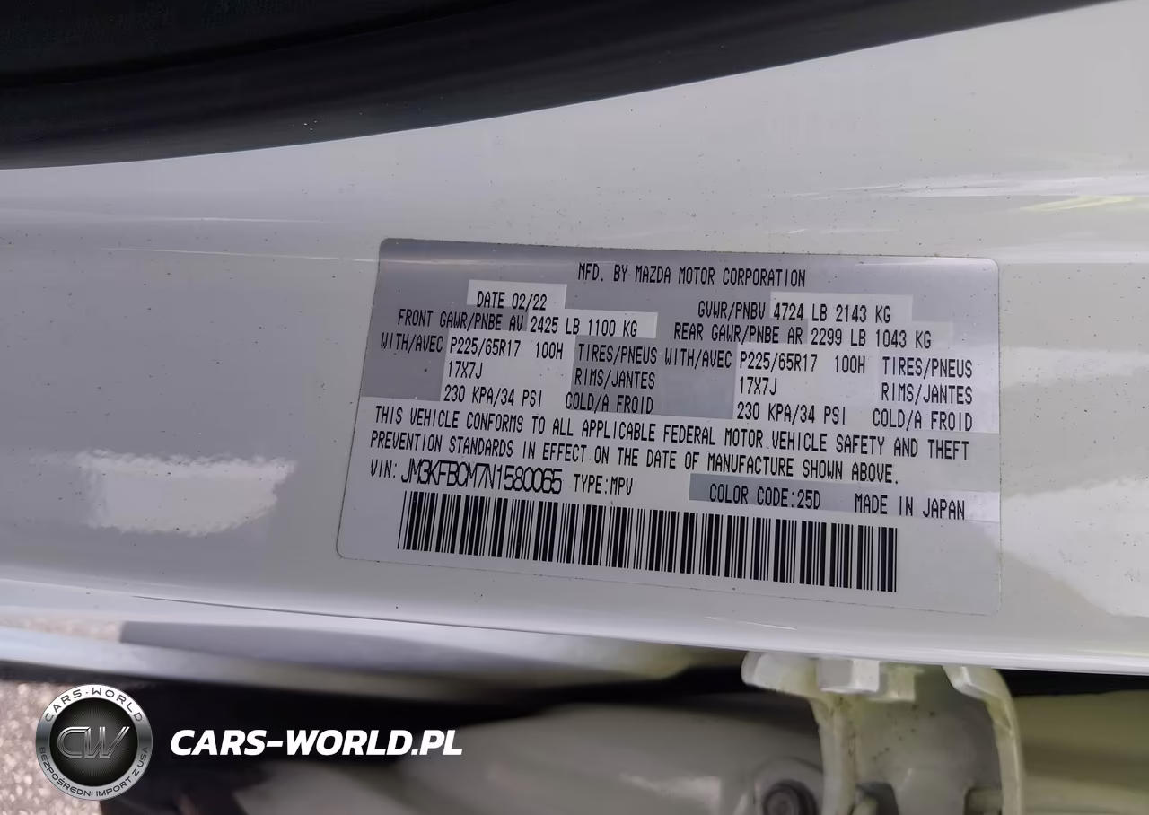 2022 Mazda Cx-5 2.5 S Preferred VIN:JM3KFBCM7N1580065 - 9