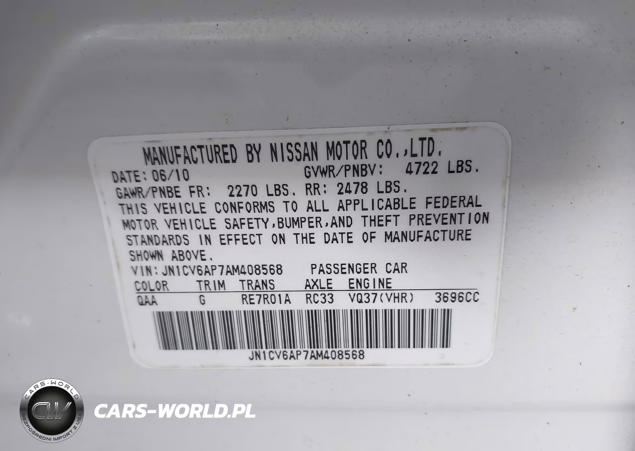 2010 Infiniti G37 VIN:JN1CV6AP7AM408568 - 9