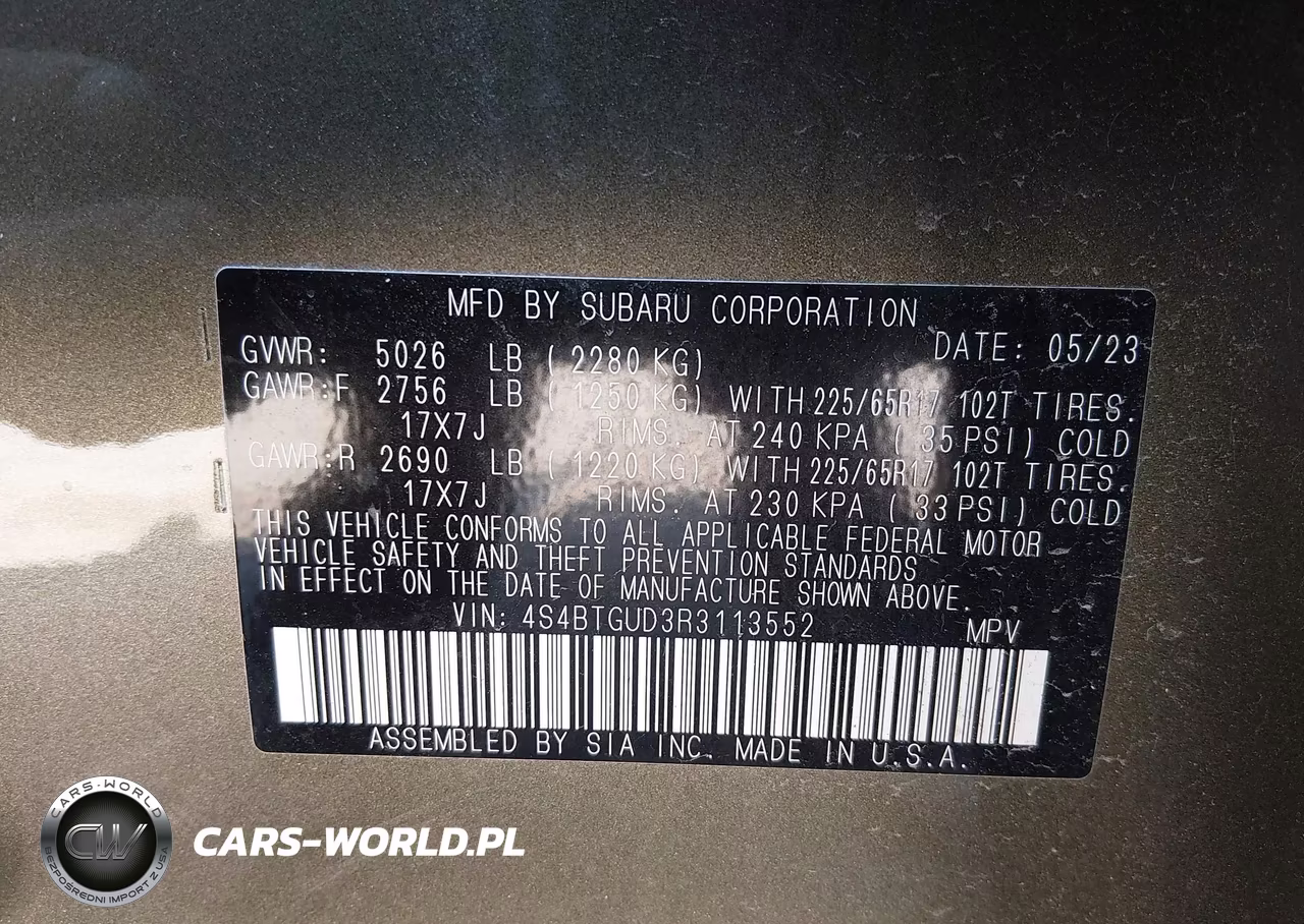 2024 Subaru Outback Wilderness VIN:4S4BTGUD3R3113552 - 9