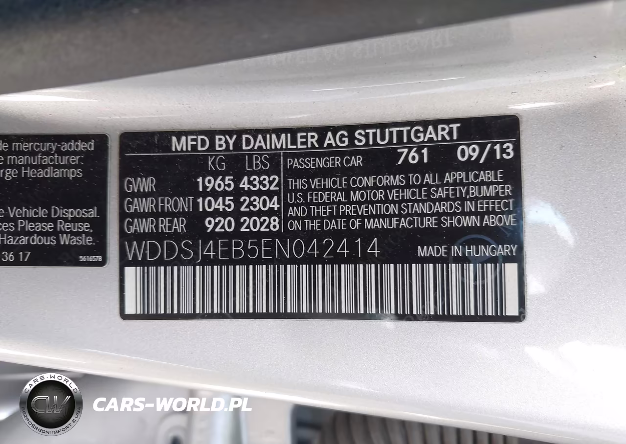 2014 Mercedes-Benz Cla 250 VIN:WDDSJ4EB5EN042414 - 9