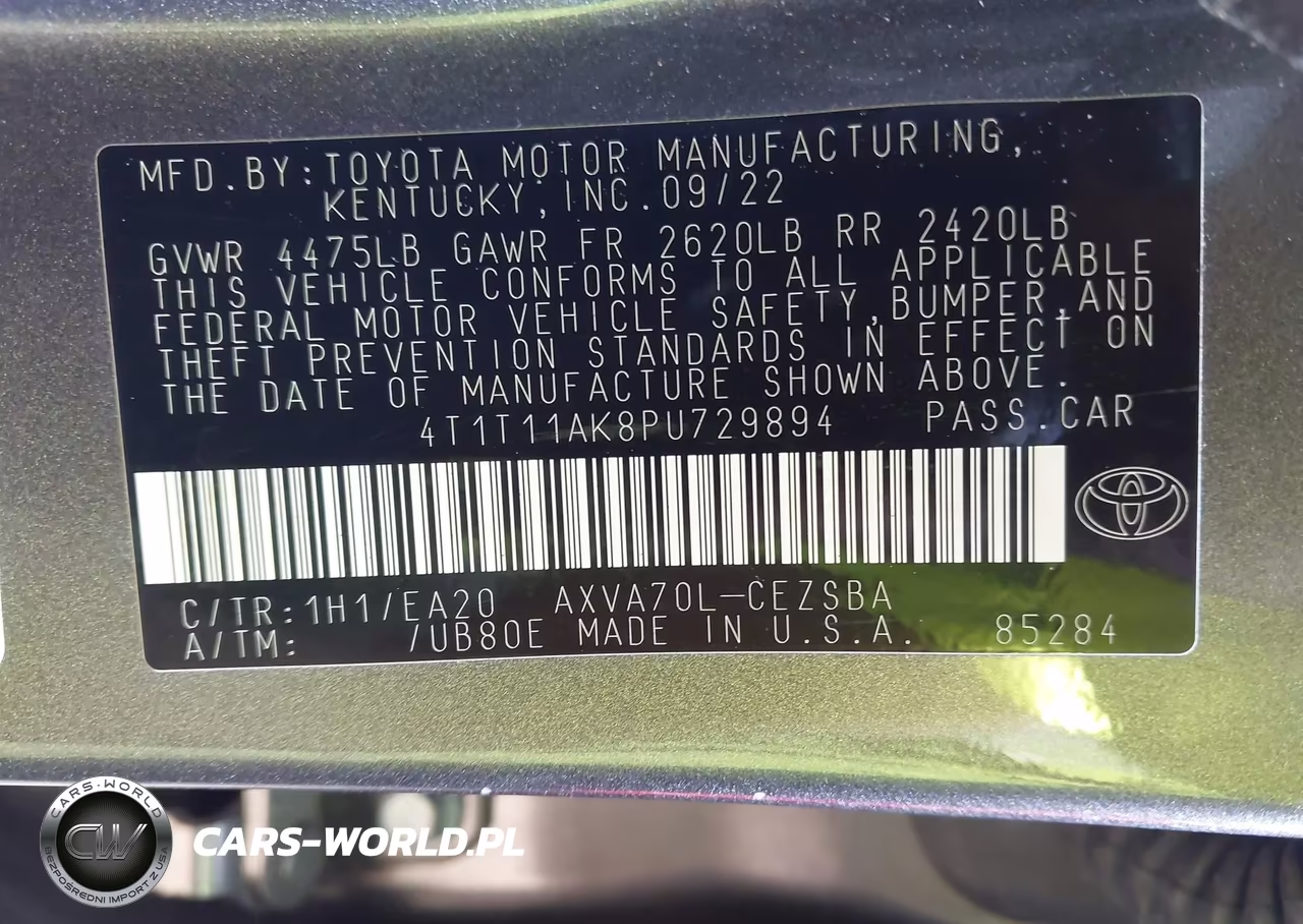 2023 Toyota Camry Se VIN:4T1T11AK8PU729894 - 9