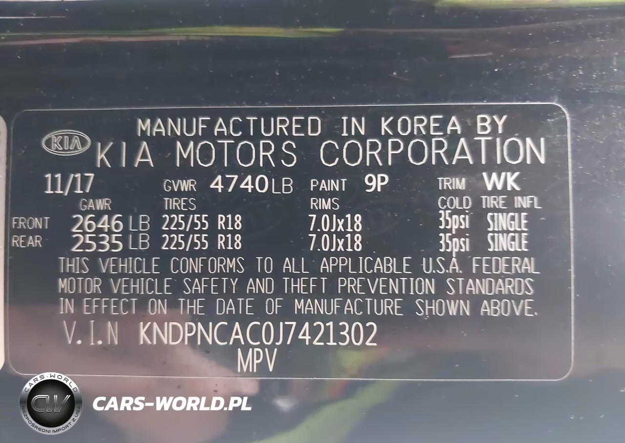2018 Kia Sportage Ex VIN:KNDPNCAC0J7421302 - 9
