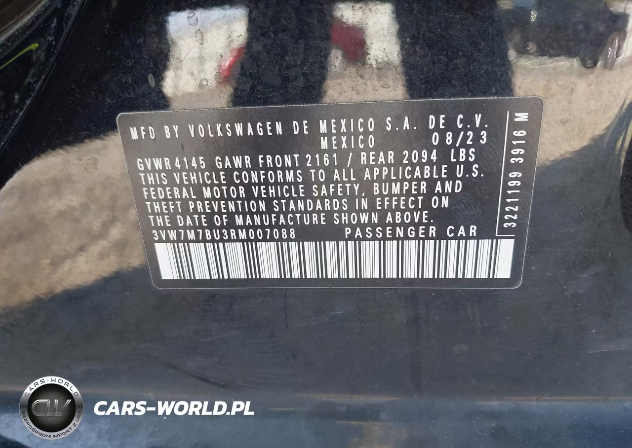 2024 Volkswagen Jetta 1.5T Se VIN:3VW7M7BU3RM007088 - 9