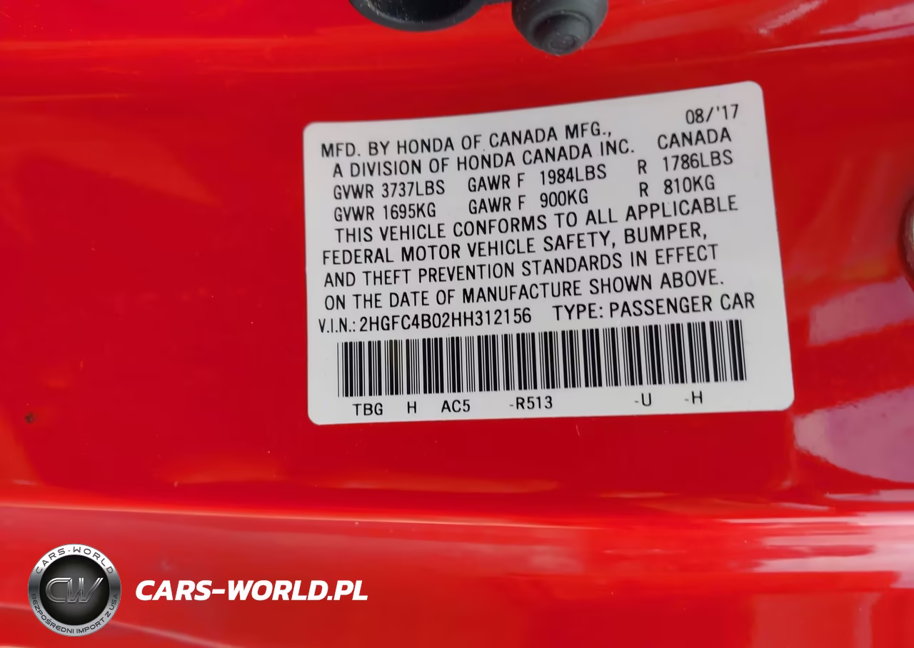 2017 Honda Civic Lx-P VIN:2HGFC4B02HH312156 - 9