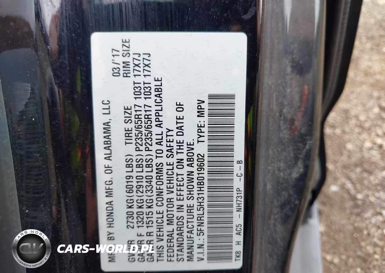 2017 Honda Odyssey Se VIN:5FNRL5H31HB019602 - 9