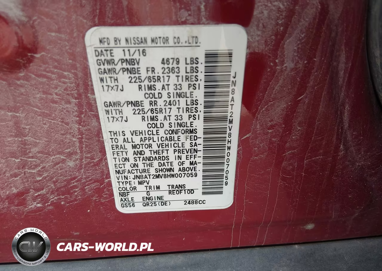 2017 Nissan Rogue Sv VIN:JN8AT2MV8HW007059 - 9