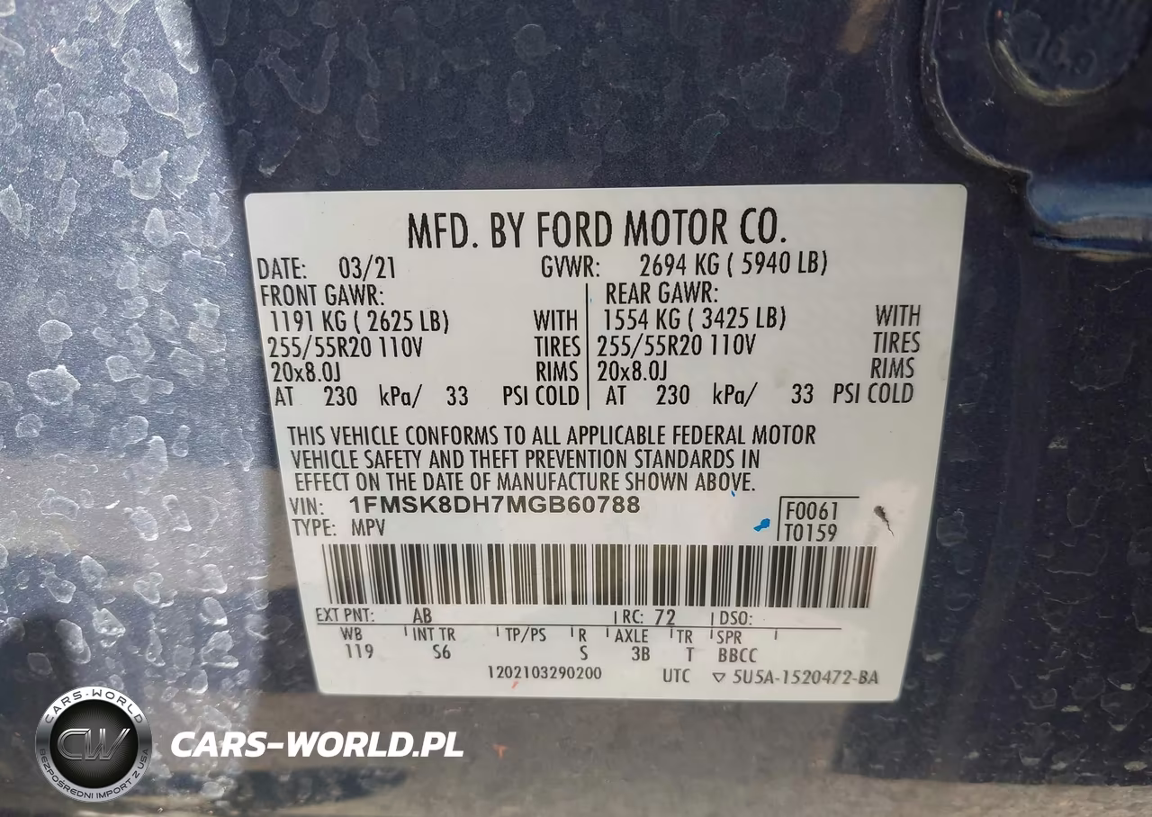 2021 Ford Explorer Xlt VIN:1FMSK8DH7MGB60788 - 9