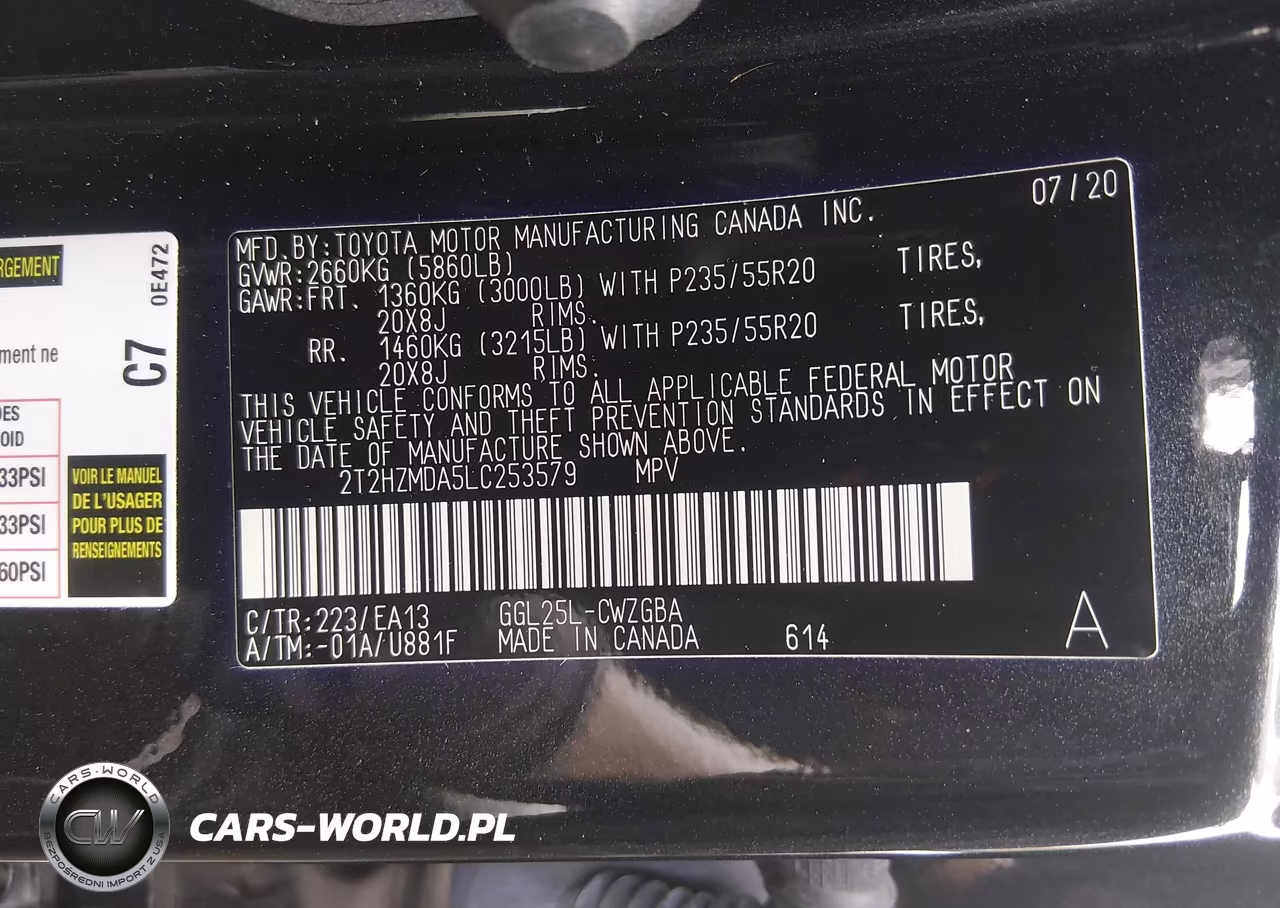 2020 Lexus Rx 350 VIN:2T2HZMDA5LC253579 - 9