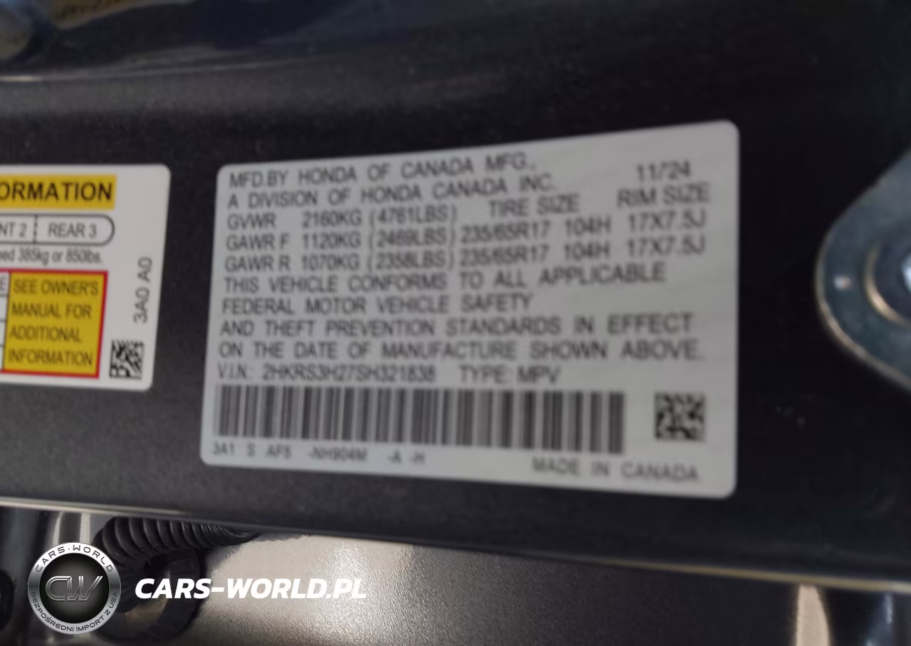 2025 Honda Cr-V Lx 2Wd VIN:2HKRS3H27SH321838 - 9