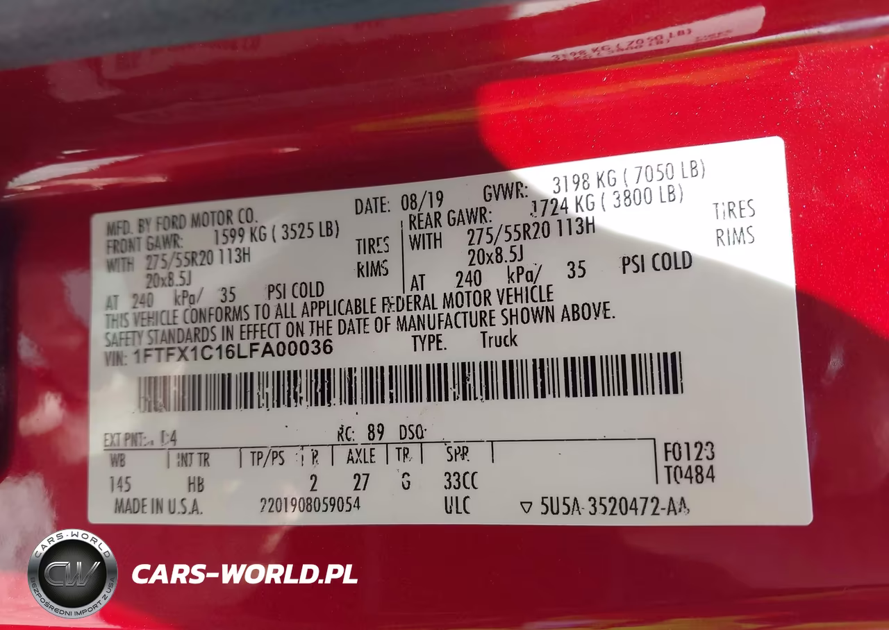 2020 Ford F-150 Lariat VIN:1FTFX1C16LFA00036 - 9