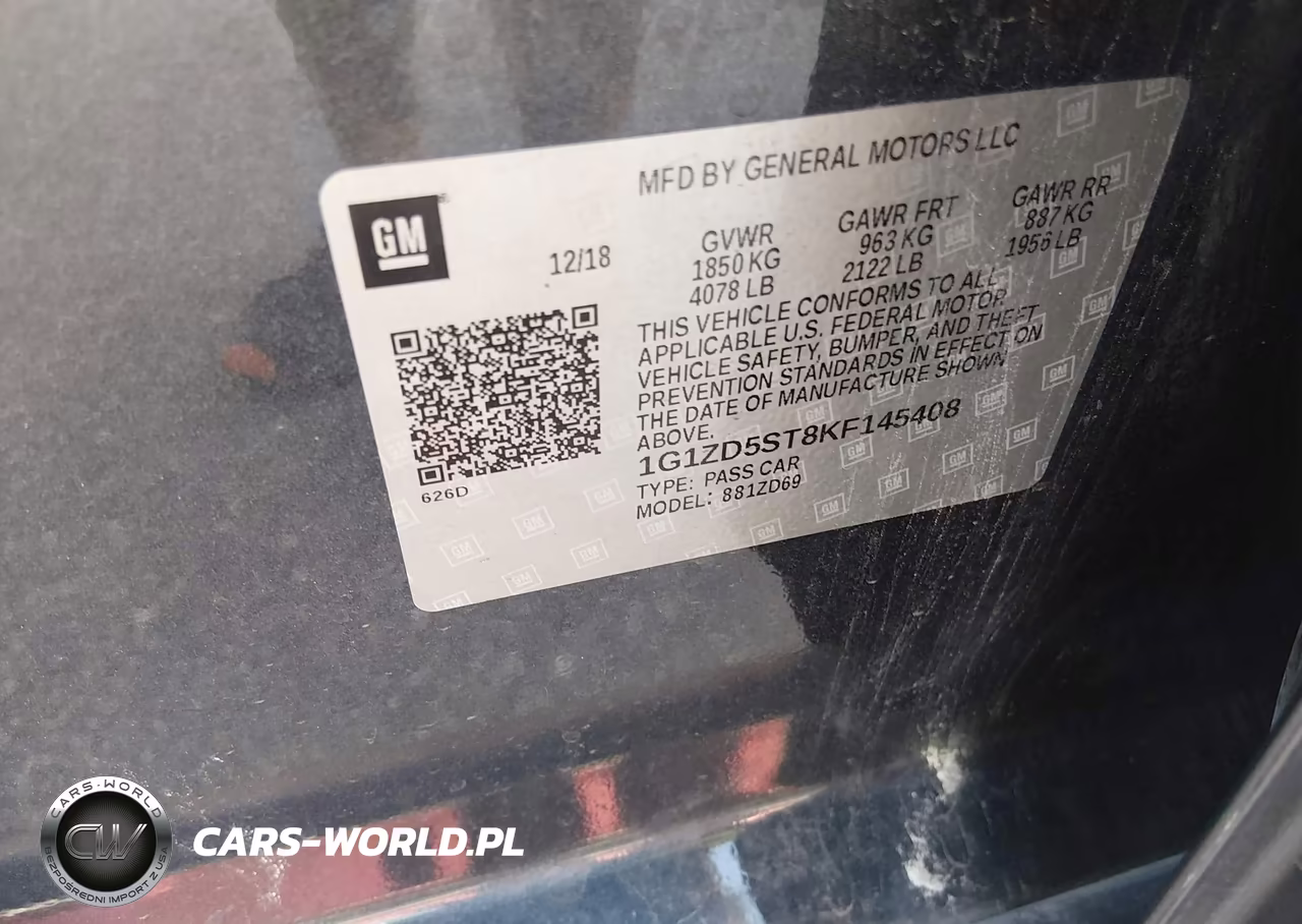 2019 Chevrolet Malibu Lt VIN:1G1ZD5ST8KF145408 - 9