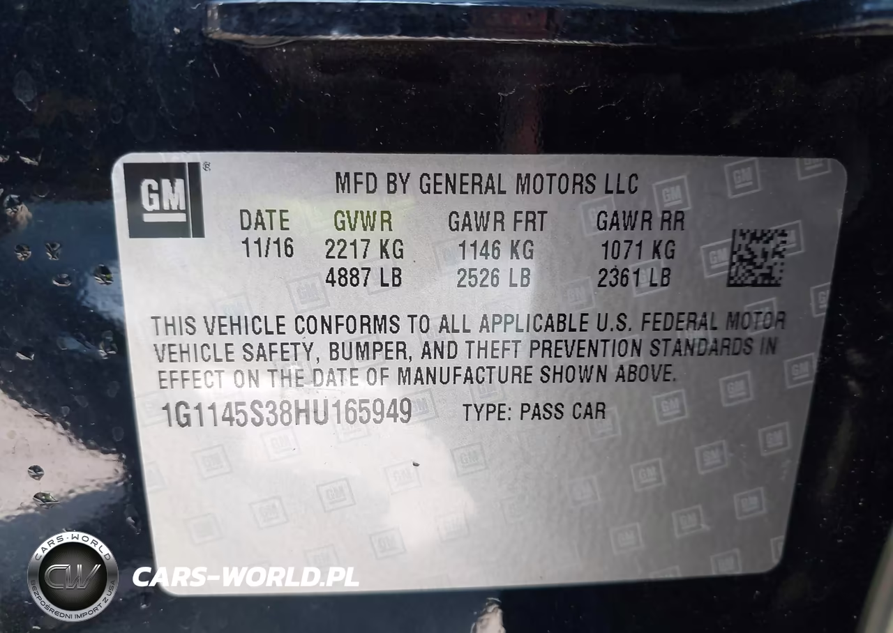 2017 Chevrolet Impala 2Lz VIN:1G1145S38HU165949 - 9