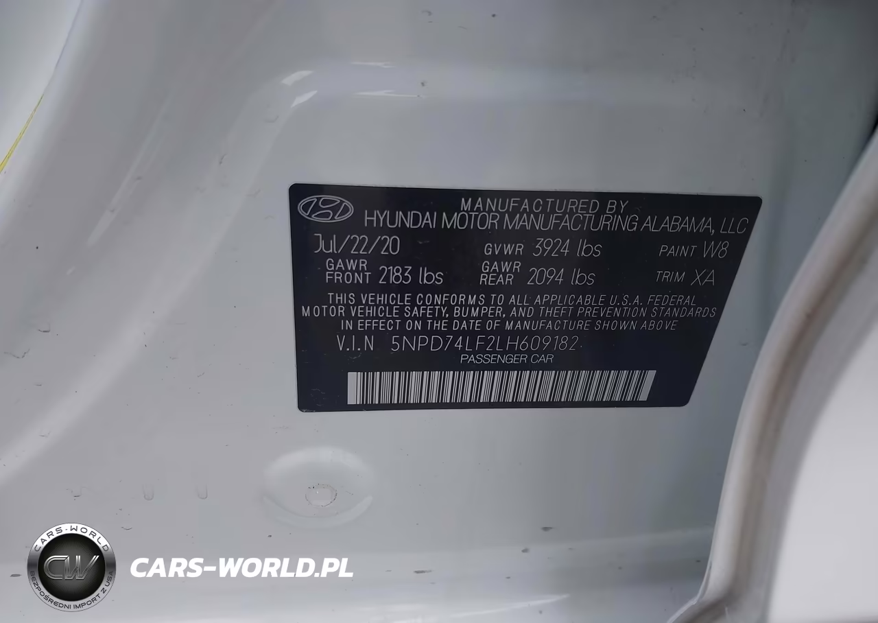 2020 Hyundai Elantra Se VIN:5NPD74LF2LH609182 - 9