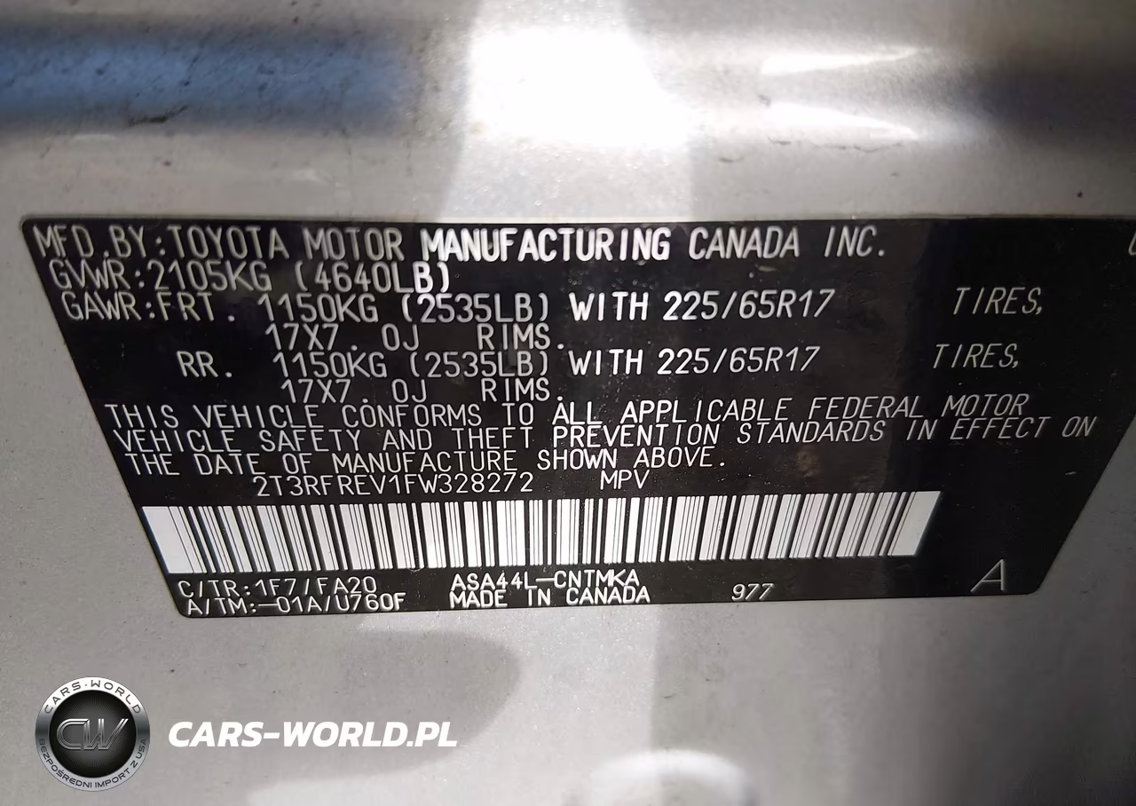 2015 Toyota Rav4 Xle VIN:2T3RFREV1FW328272 - 9