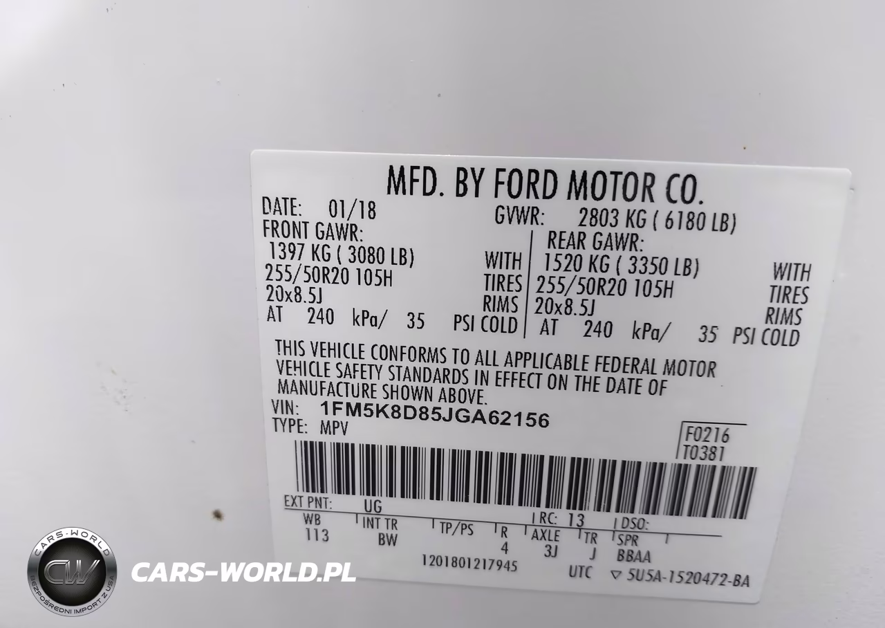 2018 Ford Explorer Xlt VIN:1FM5K8D85JGA62156 - 9