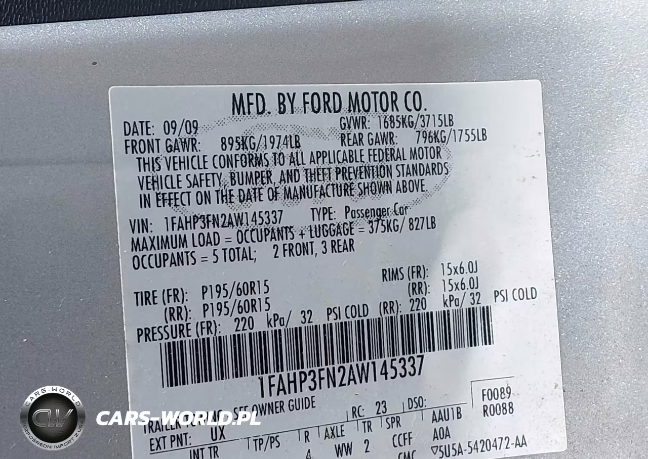 2010 Ford Focus Se VIN:1FAHP3FN2AW145337 - 9