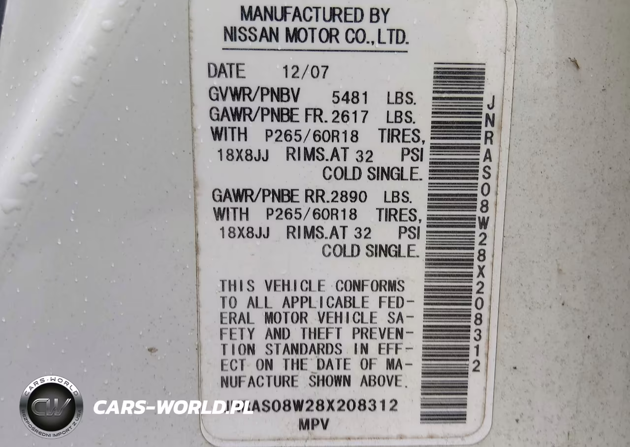 2008 Infiniti Fx35 VIN:JNRAS08W28X208312 - 9