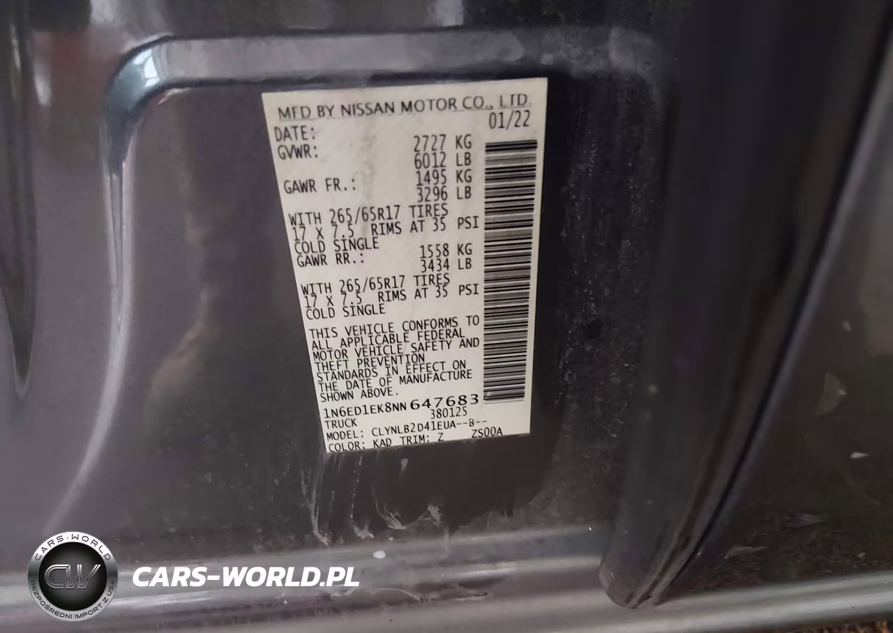 2022 Nissan Frontier S-Sv-Pro-4X VIN:1N6ED1EK8NN647683 - 9
