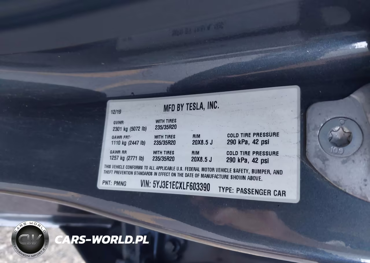 2020 Tesla Model 3 Performance Dual Motor All-Wheel Drive VIN:5YJ3E1ECXLF603390 - 9