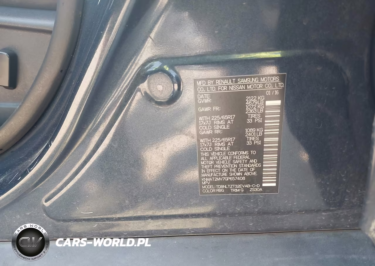 2016 Nissan Rogue Sv VIN:KNMAT2MV7GP657408 - 9