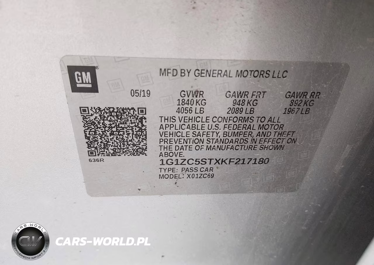 2019 Chevrolet Malibu 1Fl VIN:1G1ZC5STXKF217180 - 9