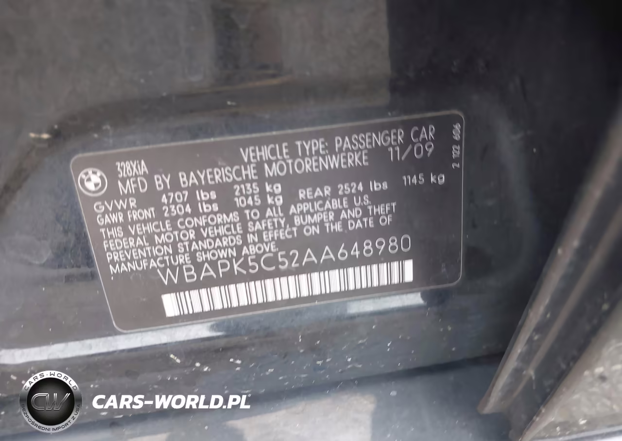 2010 BMW 328I xDrive VIN:WBAPK5C52AA648980 - 9