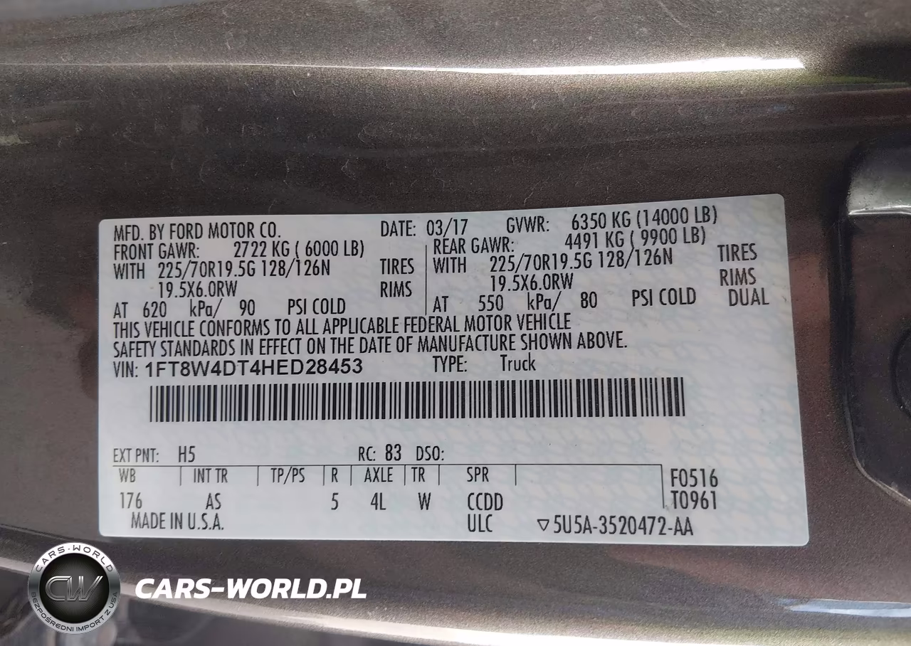 2017 Ford F-450 Xl VIN:1FT8W4DT4HED28453 - 9