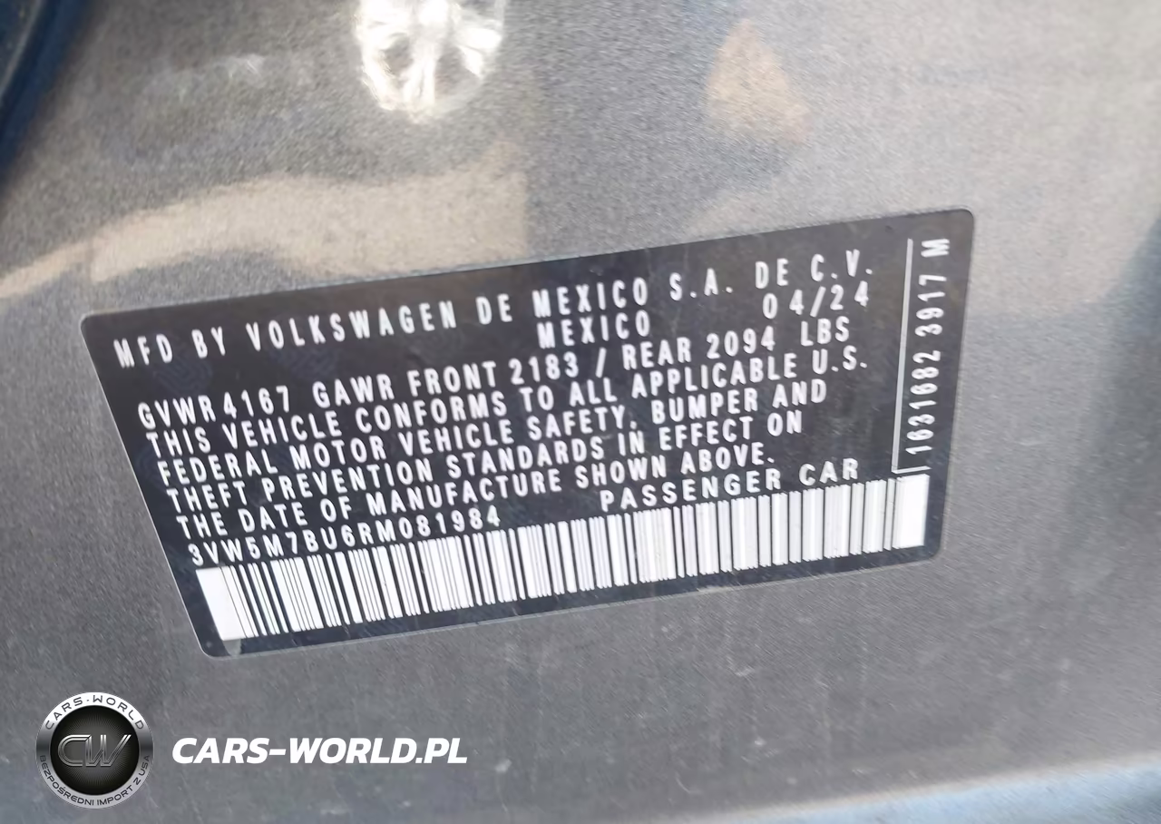 2024 Volkswagen Jetta 1.5T S VIN:3VW5M7BU6RM081984 - 9