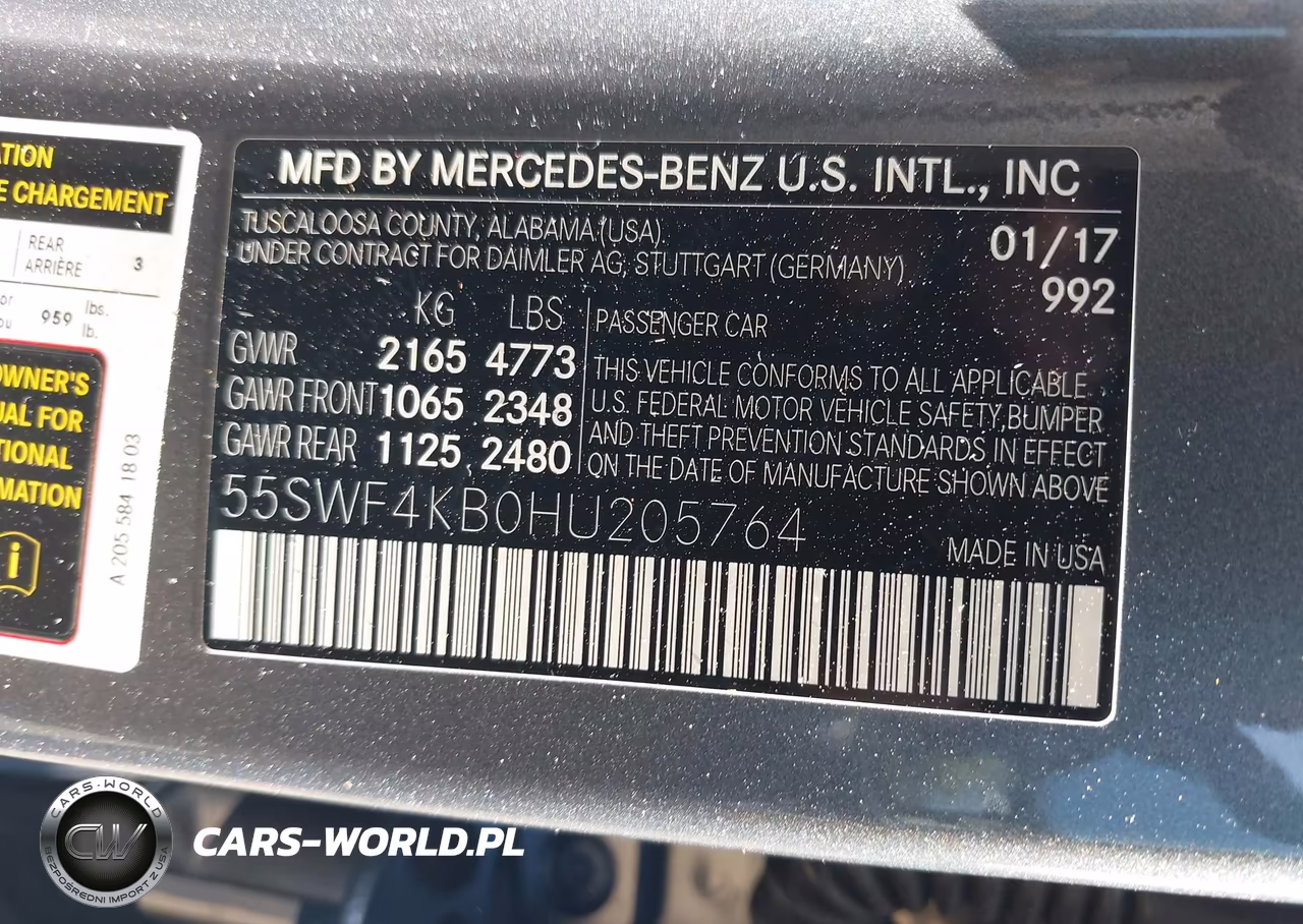 2017 Mercedes-Benz C 300 4Matic VIN:55SWF4KB0HU205764 - 9