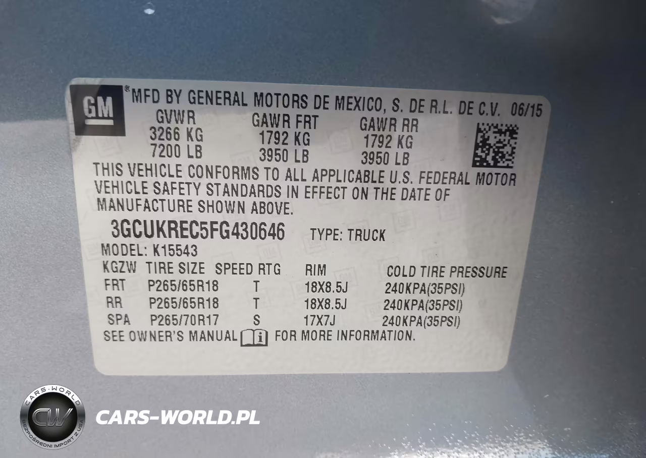 2015 Chevrolet Silverado 1500 Lt VIN:3GCUKREC5FG430646 - 9