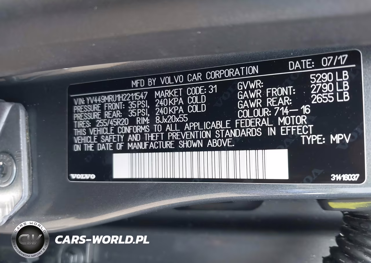 2017 Volvo Xc60 T6 Inscription VIN:YV449MRU1H2211547 - 9