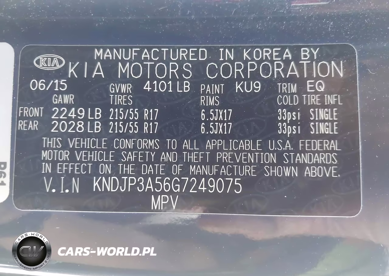2016 Kia Soul + VIN:KNDJP3A56G7249075 - 9