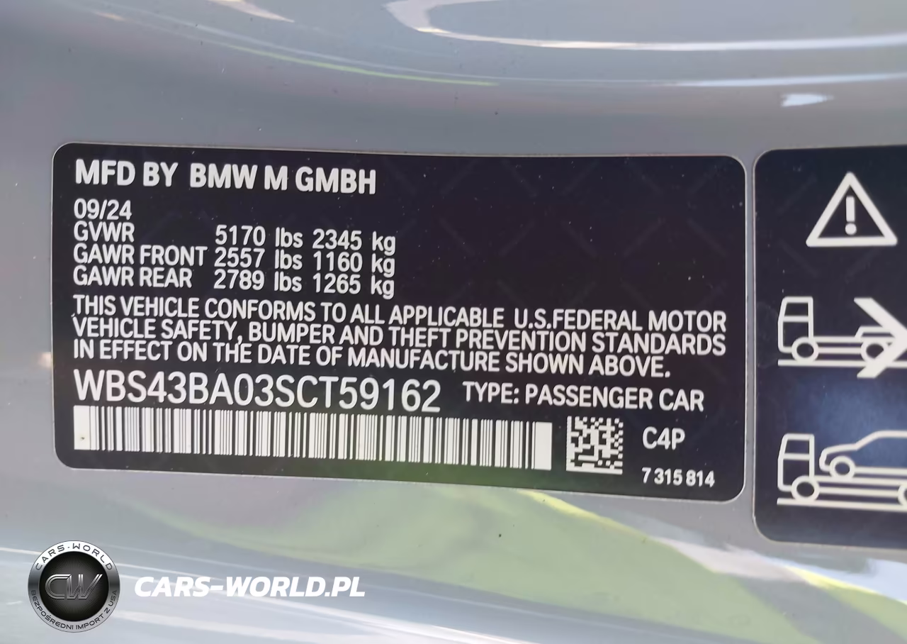 2025 BMW M4 Competition xDrive VIN:WBS43BA03SCT59162 - 9