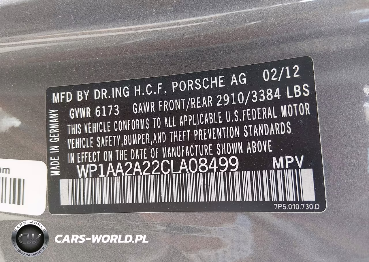 2012 Porsche Cayenne VIN:WP1AA2A22CLA08499 - 9