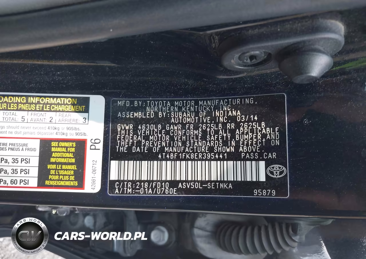 2014 Toyota Camry Le VIN:4T4BF1FK8ER395441 - 9