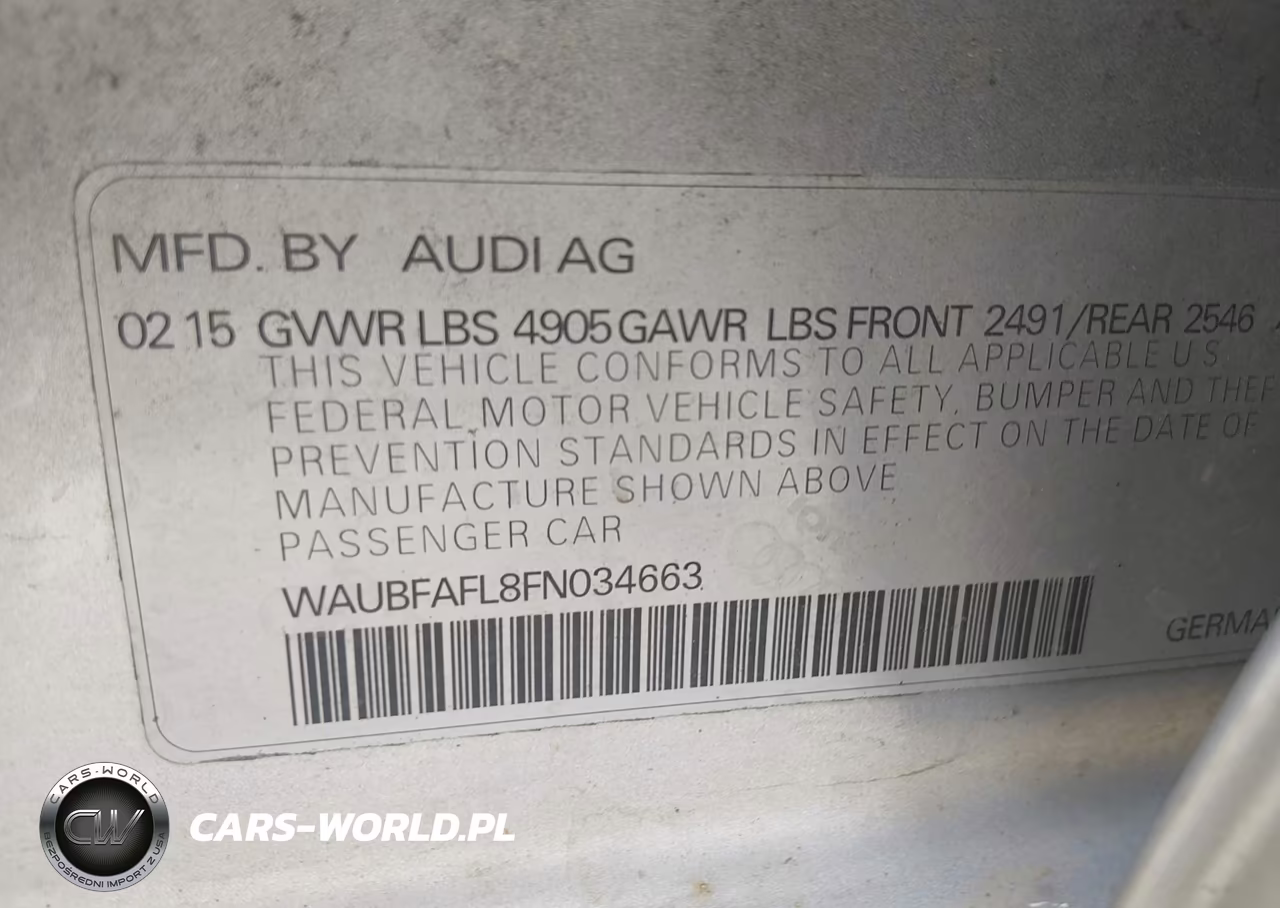 2015 Audi A4 2.0T Premium VIN:WAUBFAFL8FN034663 - 9