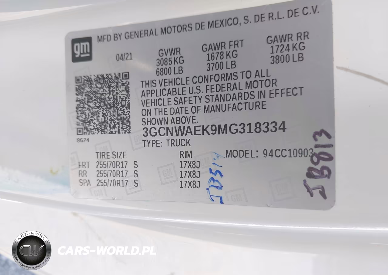 2021 Chevrolet Silverado C1500 VIN:3GCNWAEK9MG318334 - 9