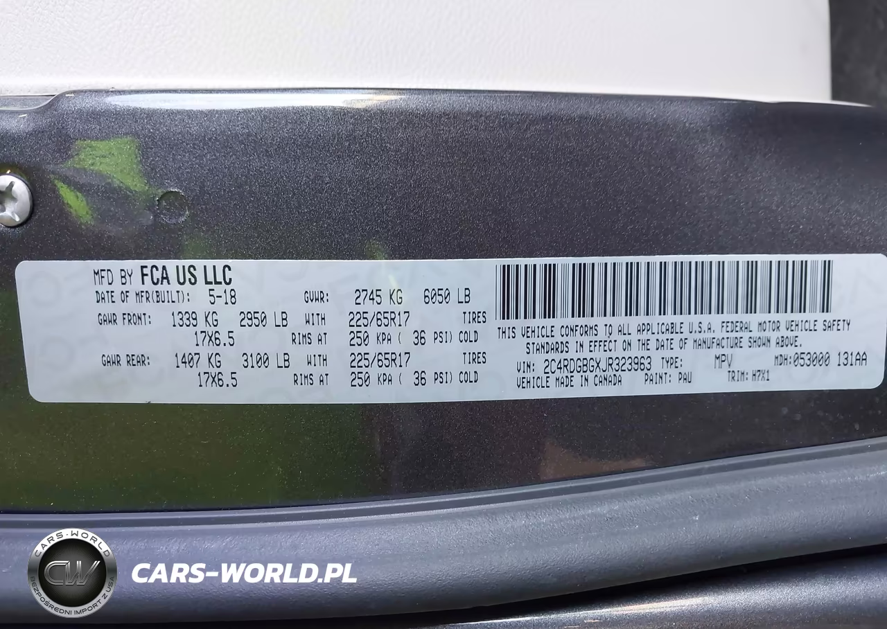 2018 Dodge Grand Caravan Se VIN:2C4RDGBGXJR323963 - 9