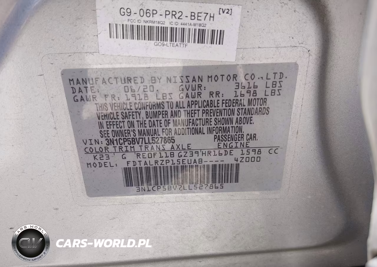 2020 Nissan Kicks S Xtronic Cvt VIN:3N1CP5BV7LL527865 - 9
