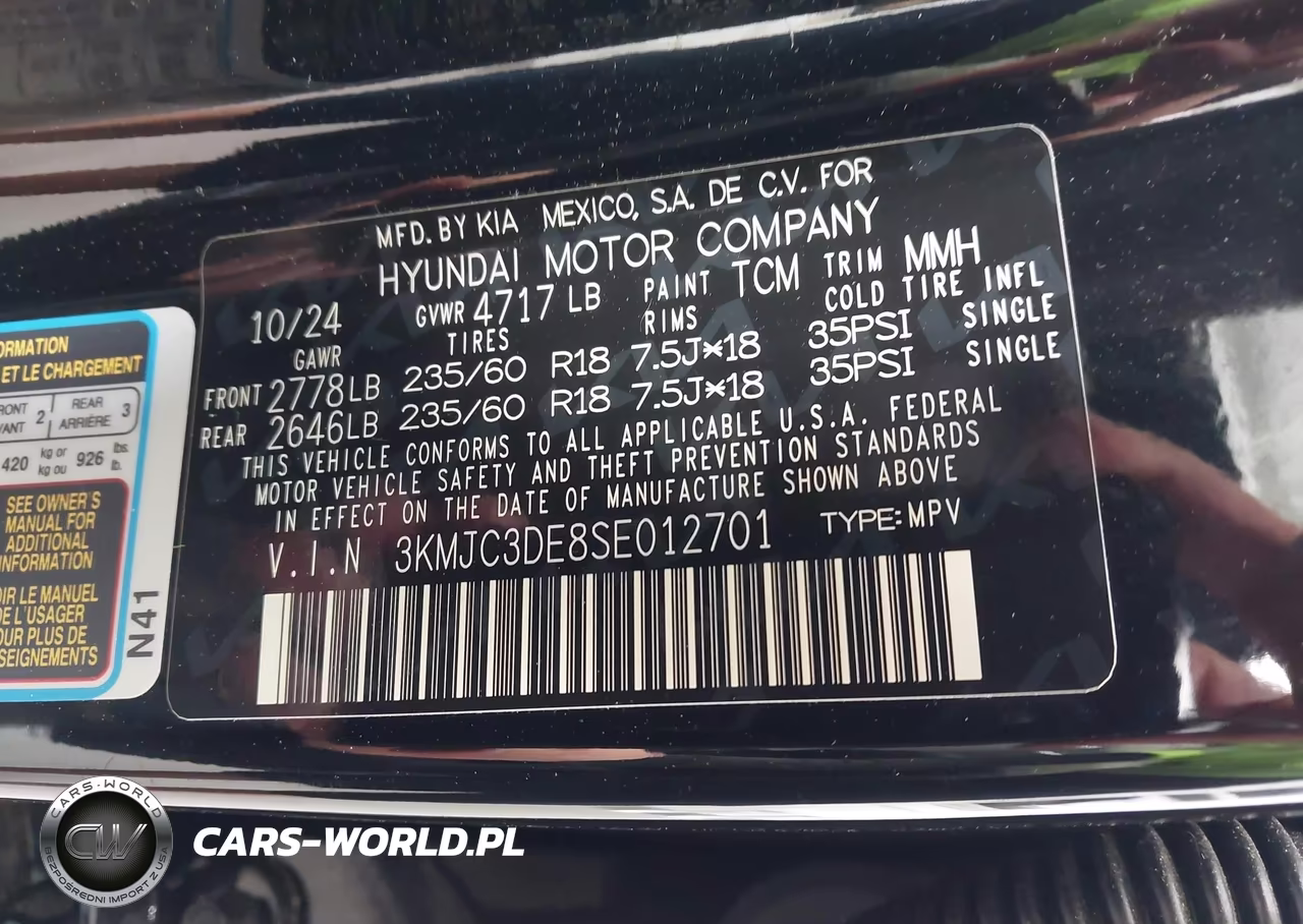 2025 Hyundai Tucson Sel Convenience VIN:3KMJC3DE8SE012701 - 9