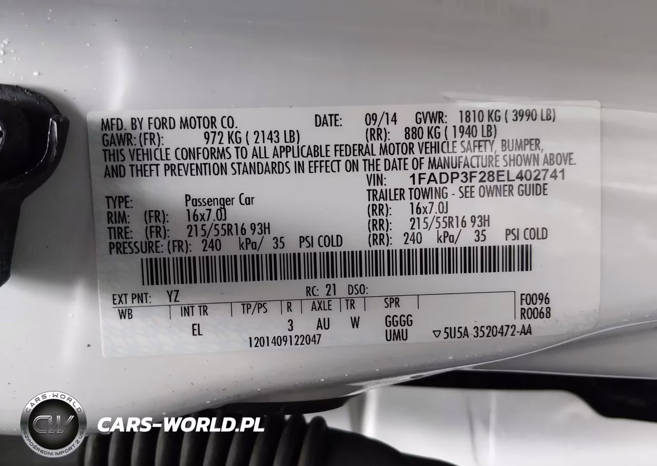 2014 Ford Focus Se VIN:1FADP3F28EL402741 - 9
