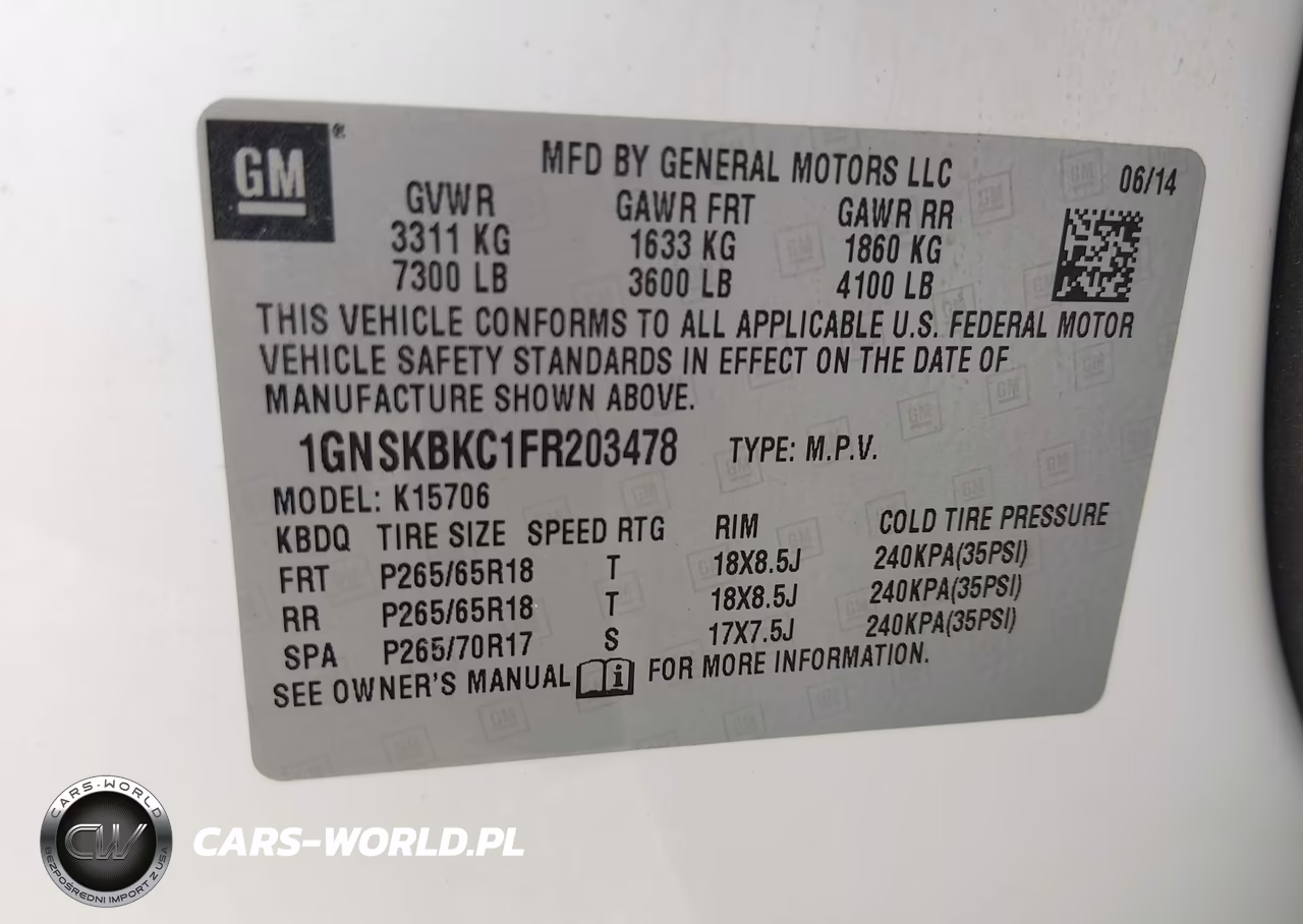 2015 Chevrolet Tahoe Lt VIN:1GNSKBKC1FR203478 - 9